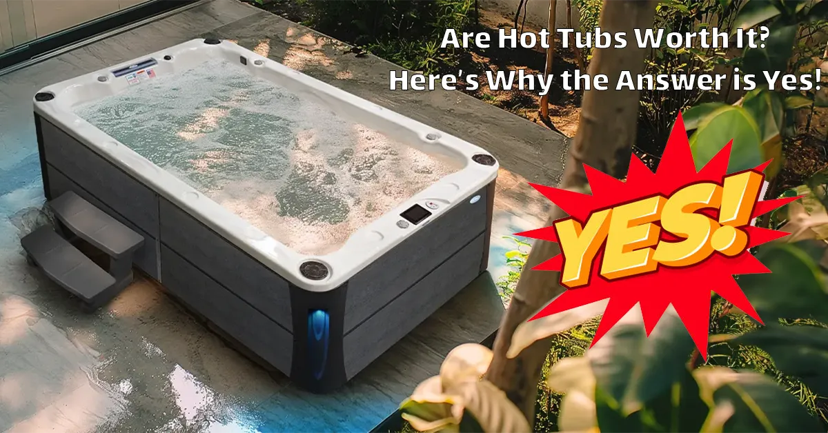 Outdoor Cal Spas hot tub promoting premium spa quality with Cal Spas logo and blog title overlayed.